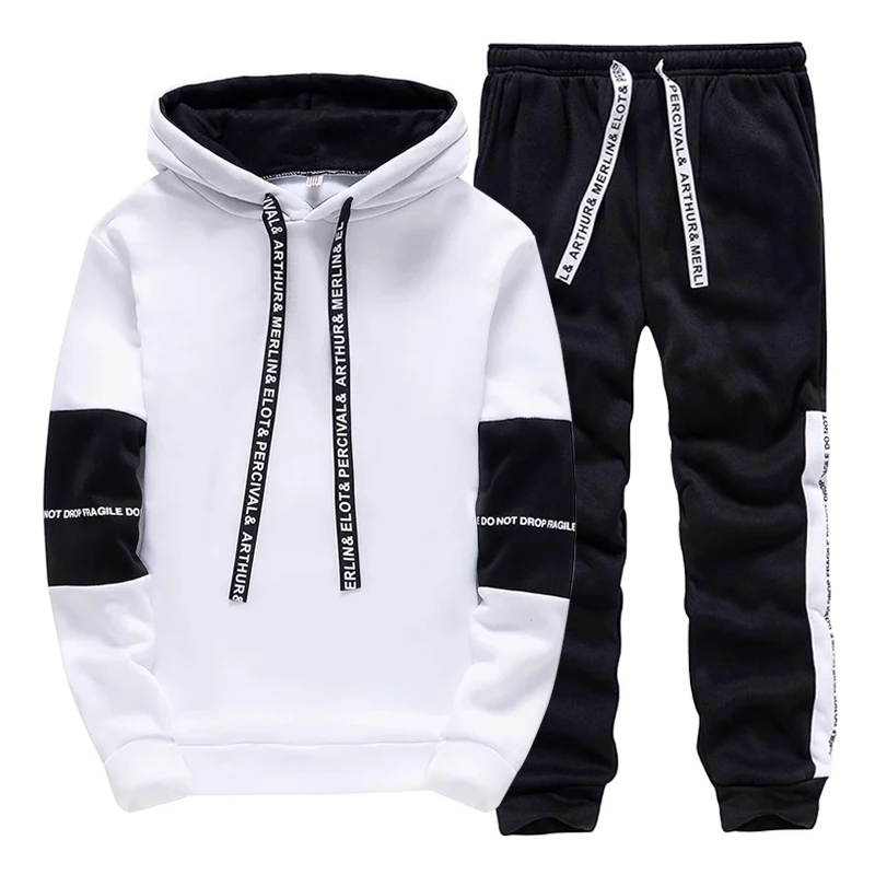 Winter Clothing Men - Setelan Olahraga Pria, Sweater Berkerudung Kasual,