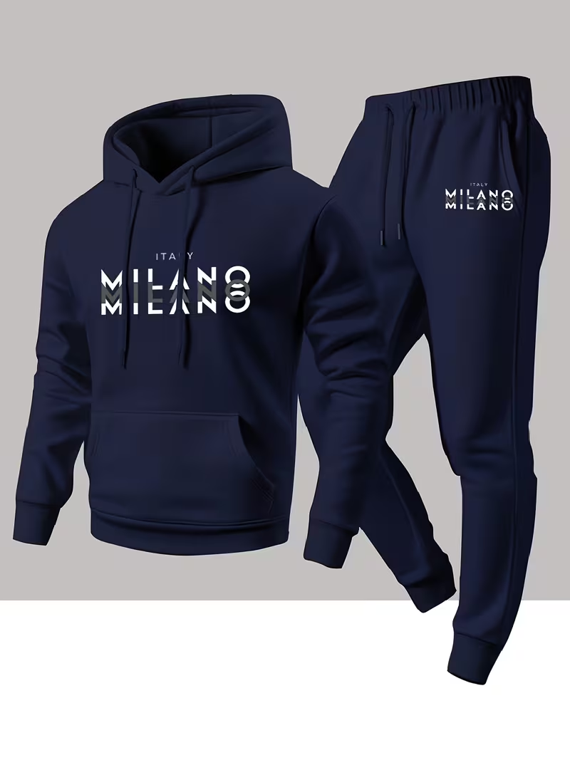 Winter Clothing Men - Set Hoodie Pria Terlaris Motif Huruf,