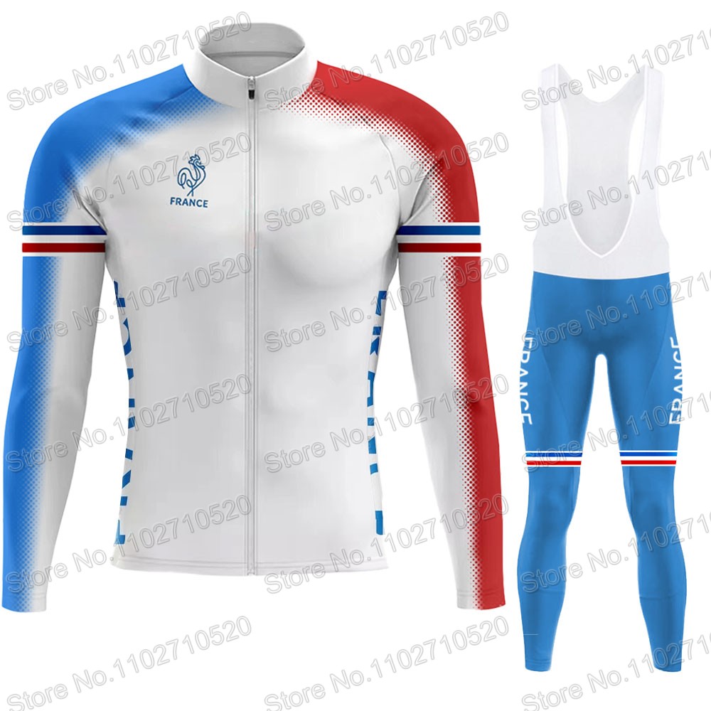 Winter Clothing Men Sale - Set Jersey Bersepeda Tim Nasional Prancis