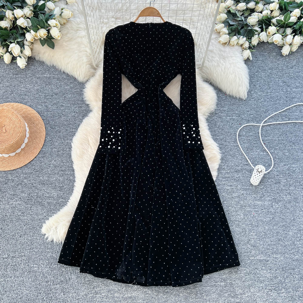Gaun Beludru Lengan Panjang El - Winter Clothing H&M ulasan dan harga
