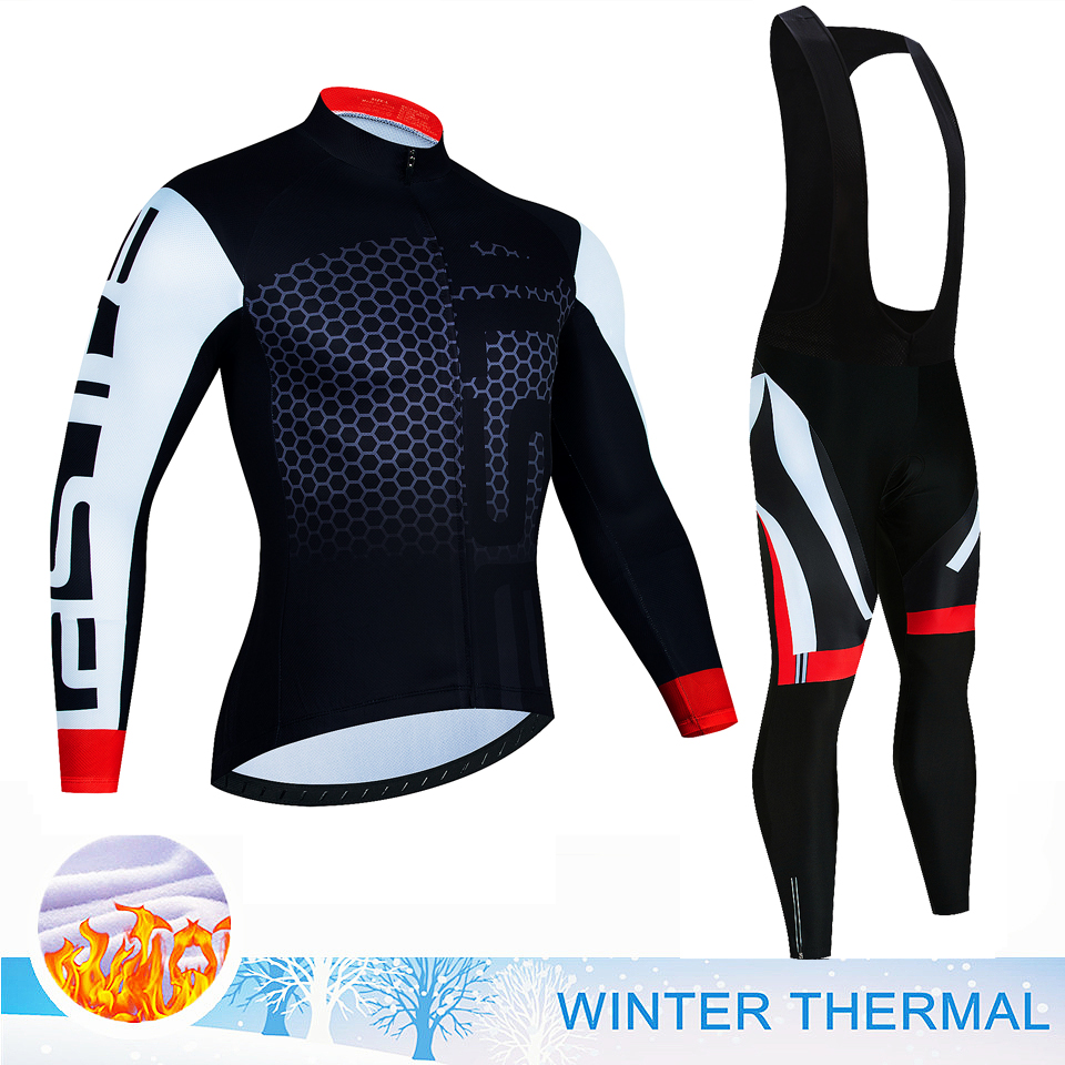 Set Jersey Bersepeda Fleece Te - Winter Clothing Men Sale ulasan dan harga