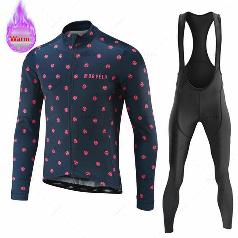 Morvelo set Jersey sepeda bulu - Winter Clothing Men Sale ulasan dan harga