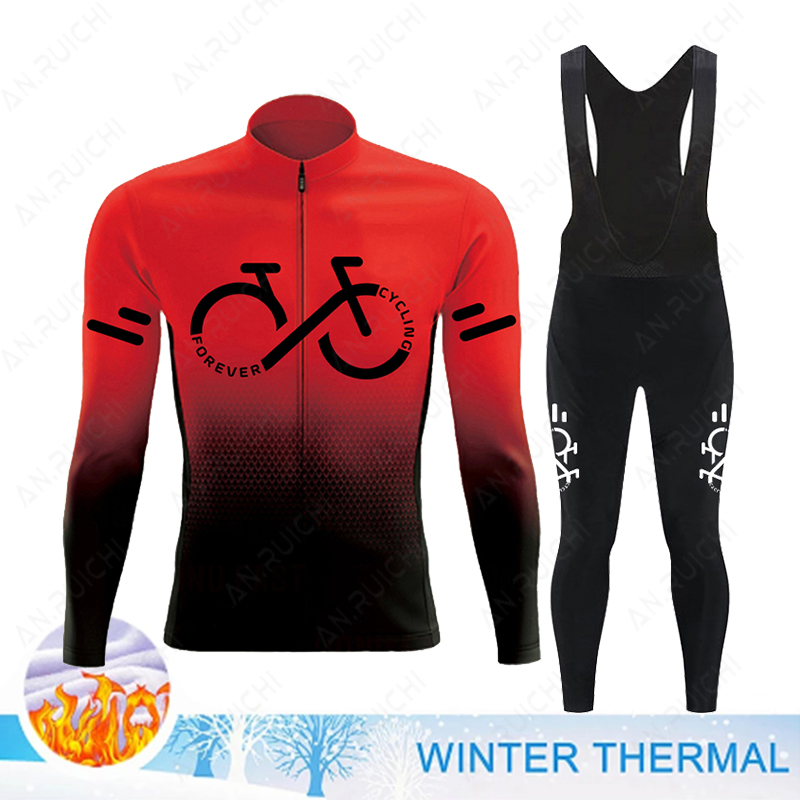 Set Jersey sepeda bulu termal  - Winter Clothing Men Sale ulasan dan harga