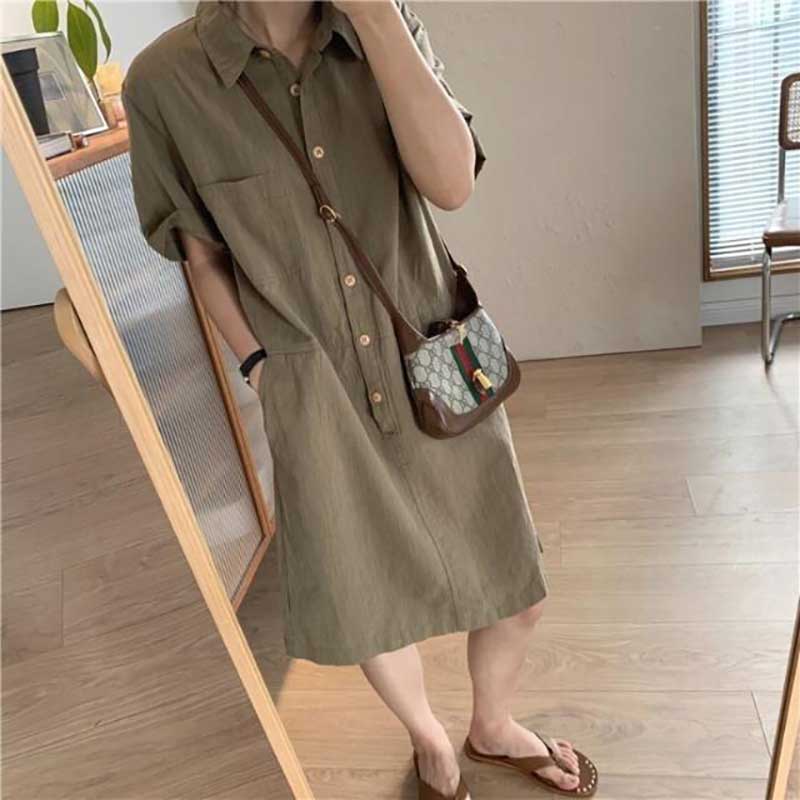 Gaun Kasual Wanita Warna Solid - Winter Clothing H&M ulasan dan harga