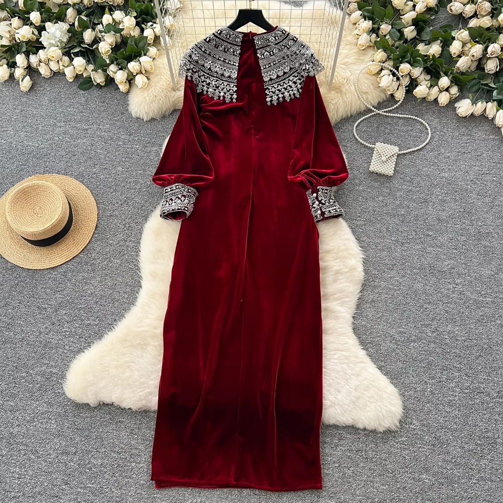 Gaun lengan panjang elegan gau - Winter Clothing H&M ulasan dan harga