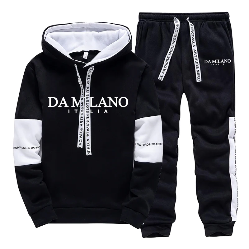 Setelan Olahraga Pria Hitam Pu - Winter Clothing Men ulasan dan harga