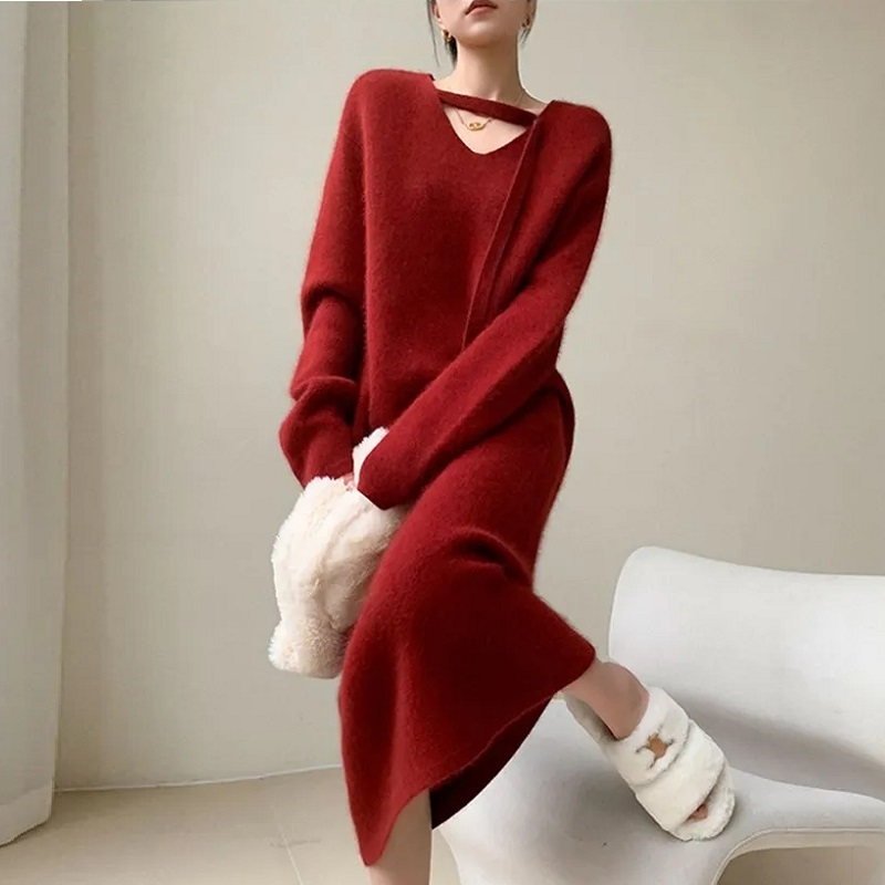 Gaun sweater wanita 2025 baru  - Winter Clothing H&M ulasan dan harga