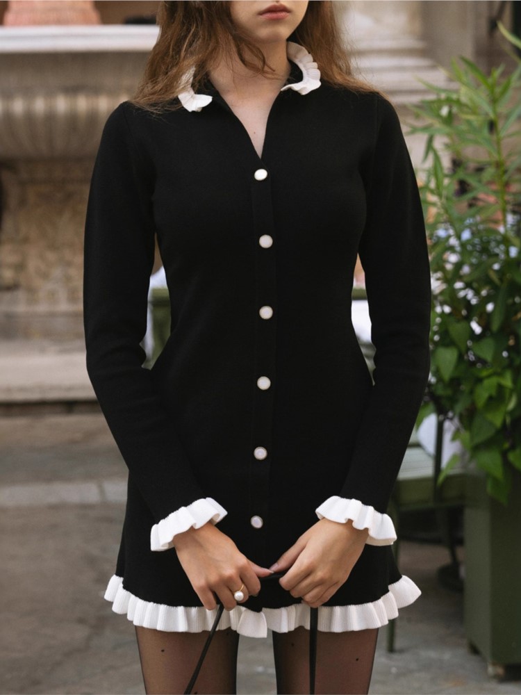 Gaun Mini Elegan Lengan Panjan - Winter Clothing H&M ulasan dan harga