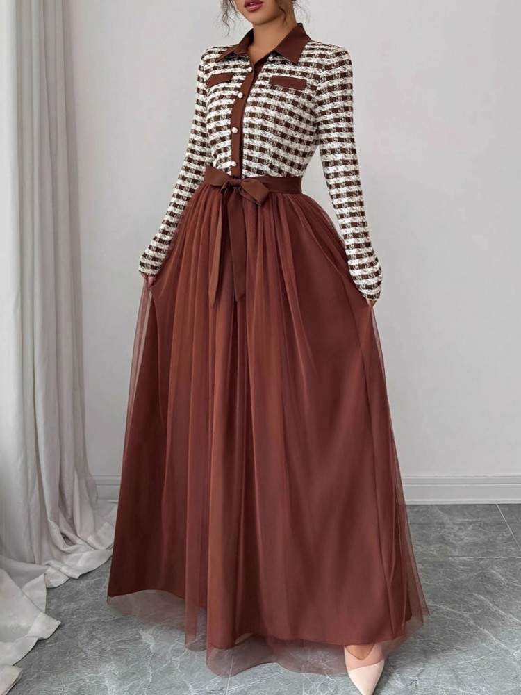Gaun Maxi Elegan Lengan Panjan - Winter Clothing H&M ulasan dan harga