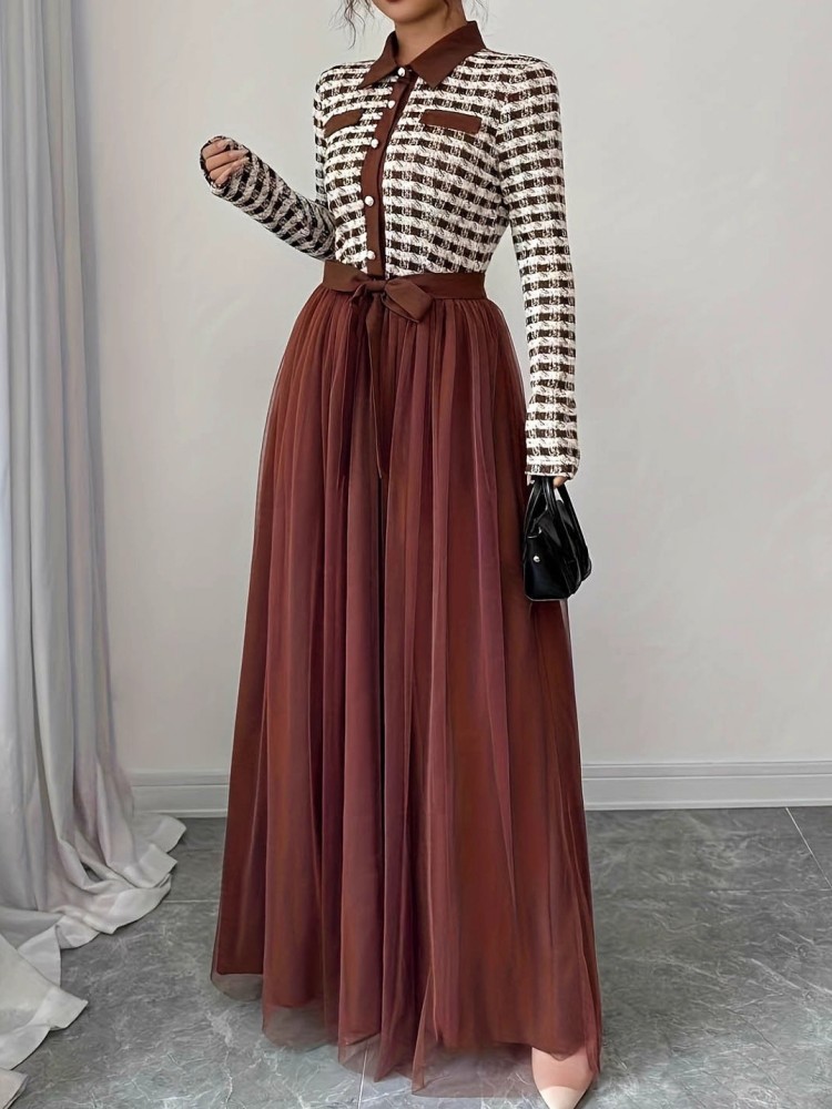 Gaun Maxi Elegan Lengan Panjan - Winter Clothing H&M ulasan dan harga
